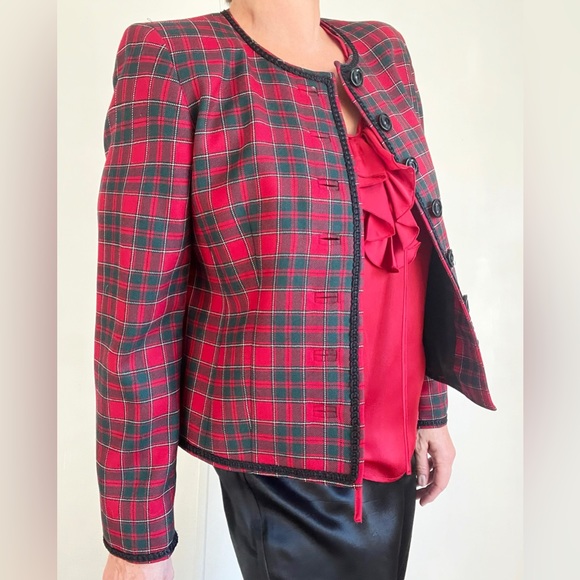 Perfect Vintage Pendleton Check Plaid Short Blazer Jacket - Picture 2 of 9